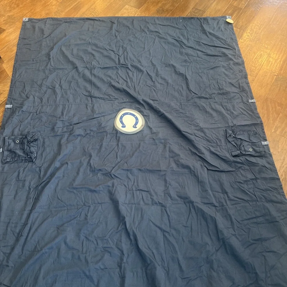 PB Teens Pottery Barn Colts Twin Size Duvet Cover NFL Football Horseshoe Patch‎